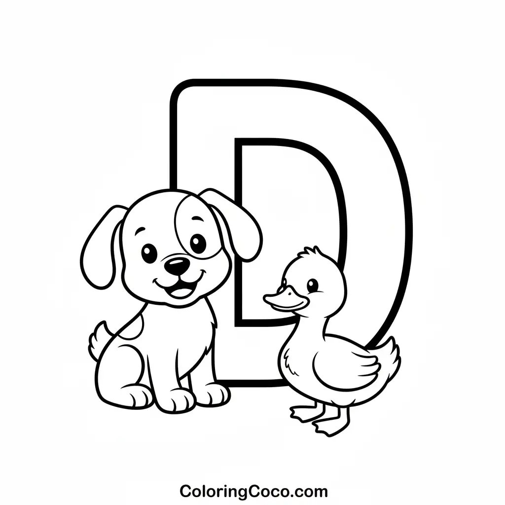 'D' for dog and duck
