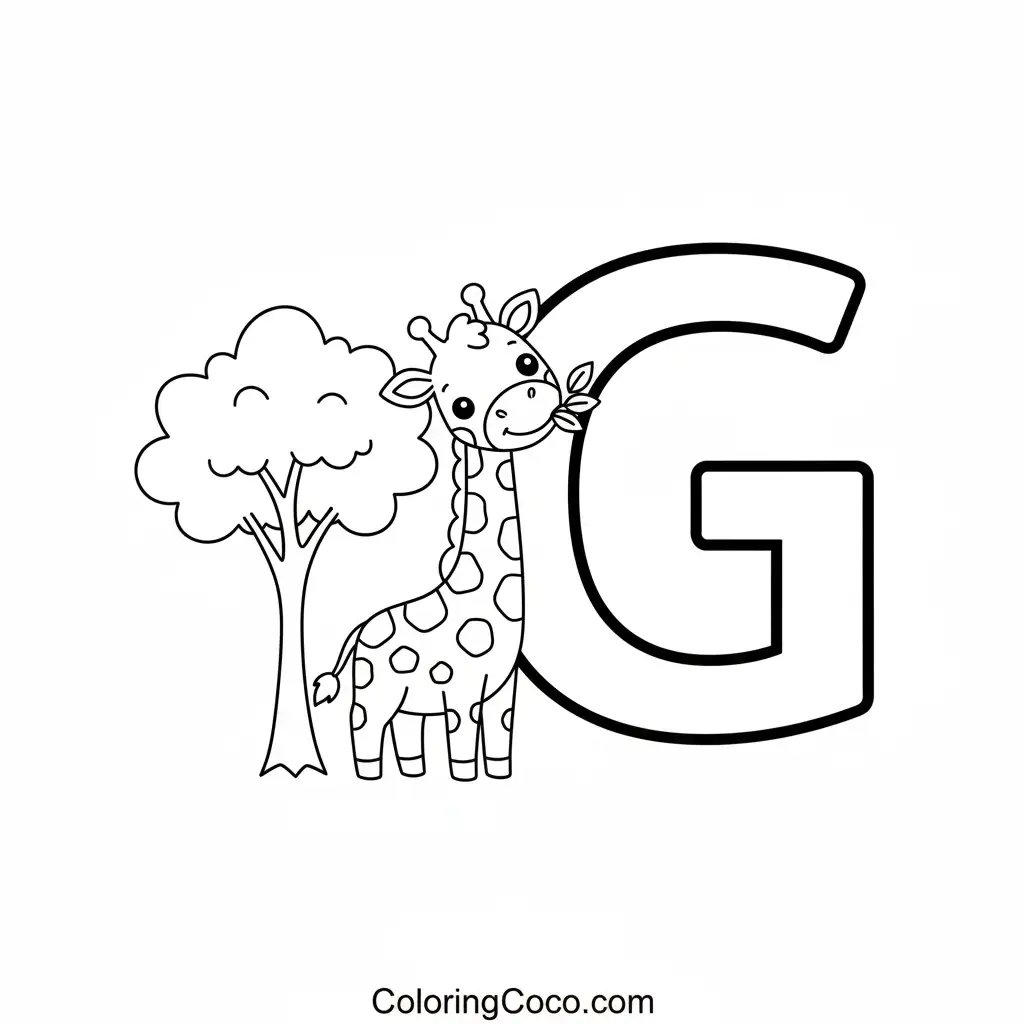 'G' for giraffe