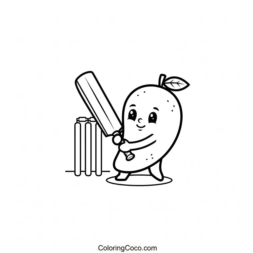 Mango playing with bat