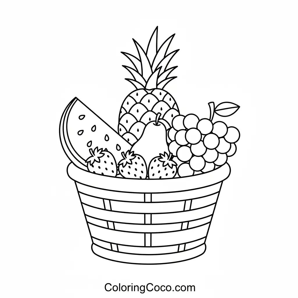 Multiple fruits in basket