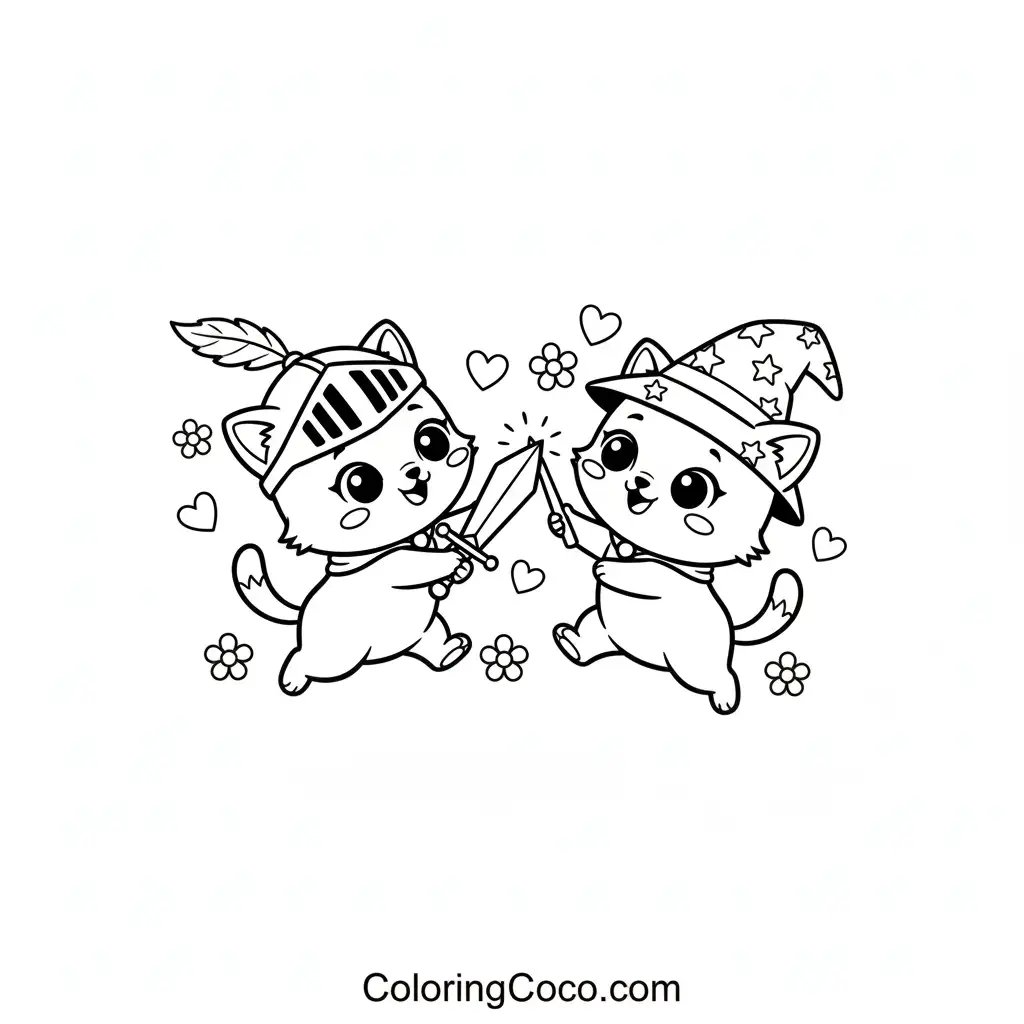 two warrior cats coloring pages